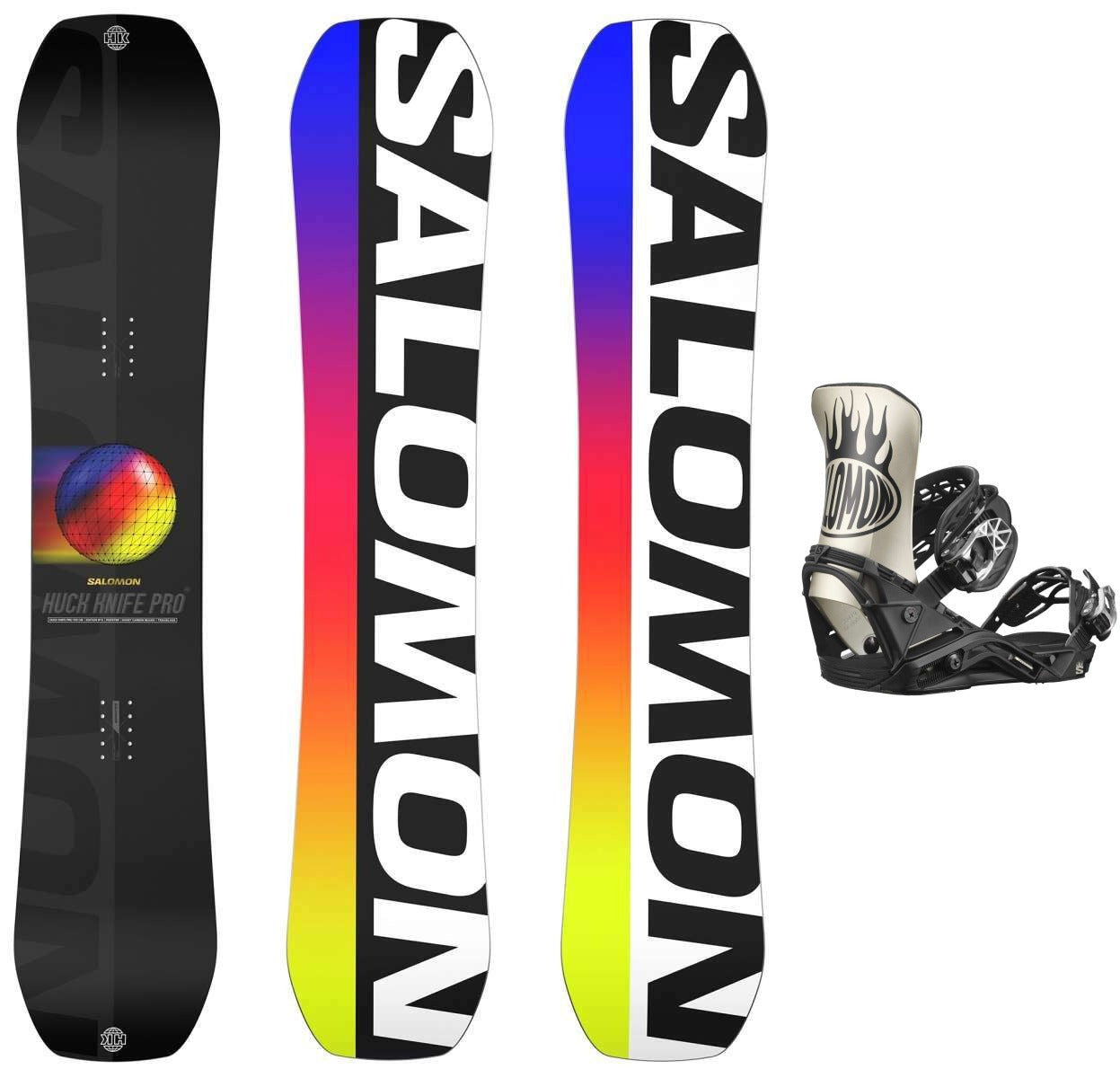 Salomon, 2023 Salomon Huck Knife Pro Snowboard with District Pro Bindings