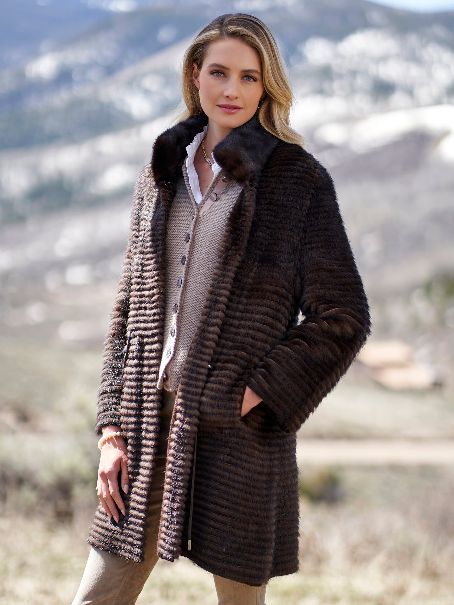 ANAMODA INC, Ainsley Reversible Mink Coat