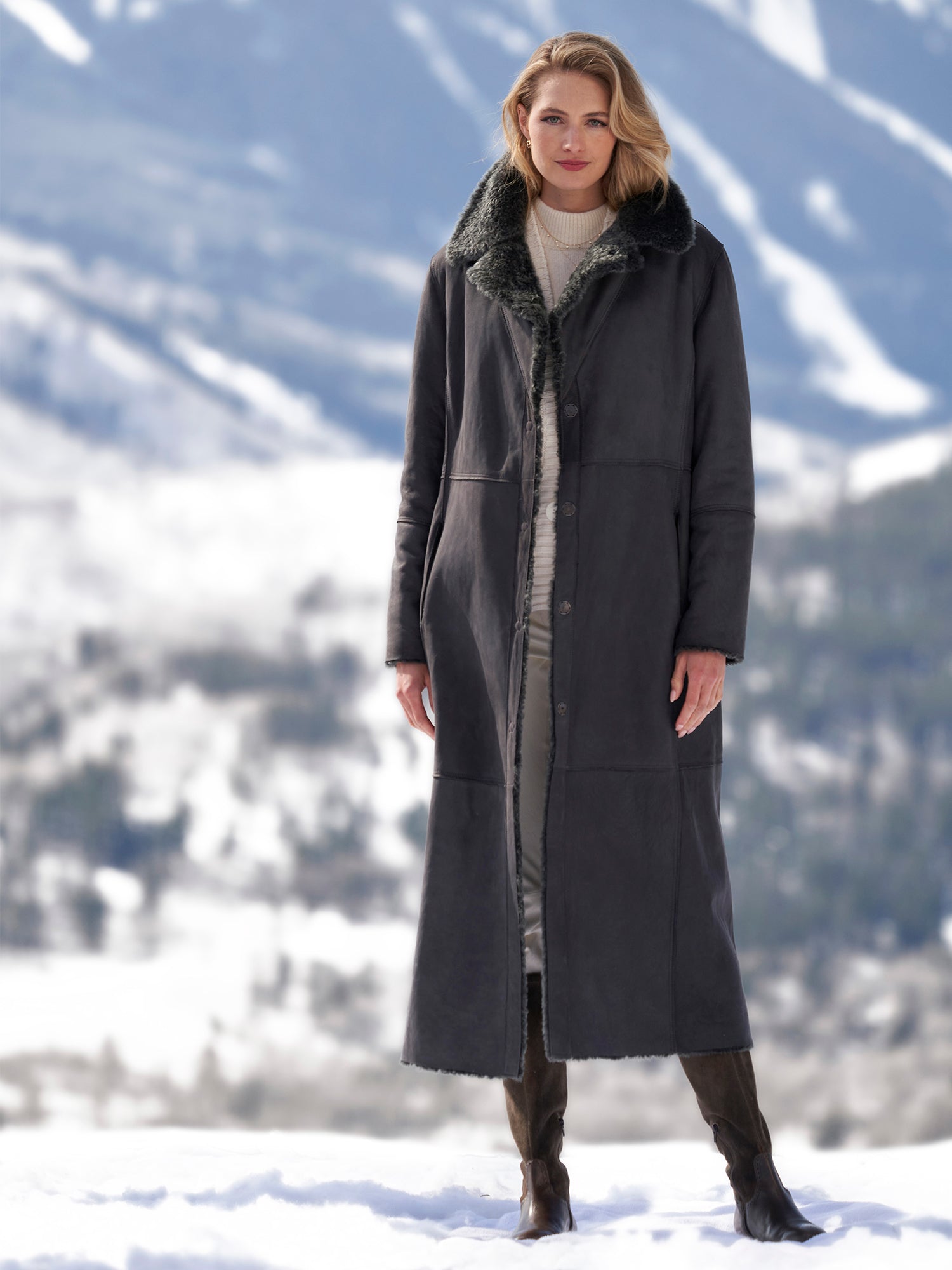 FRAUENSCHUH, Amina Shearling Reversible Coat