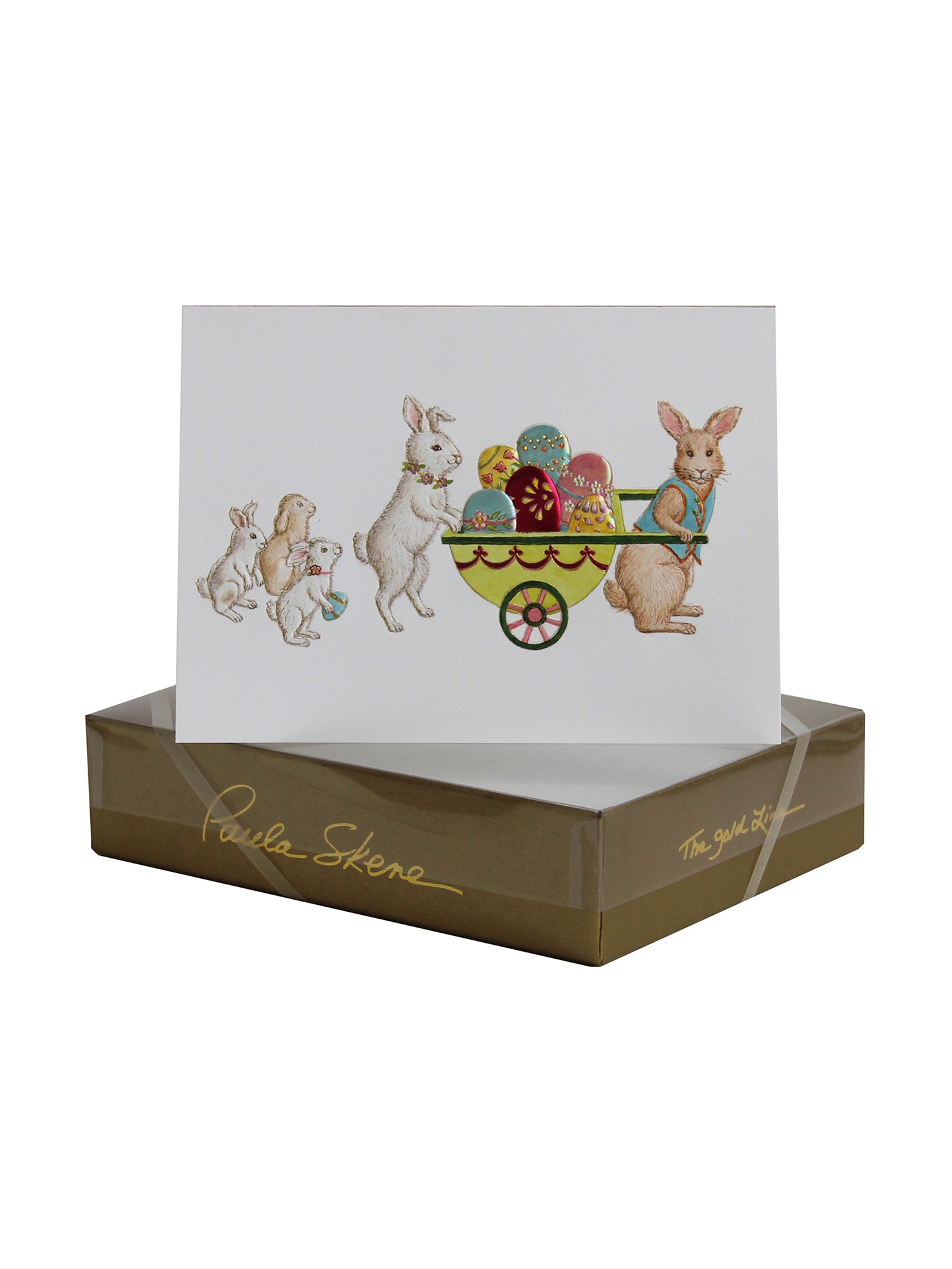 PAULA SKENE DESIGNS, Easter Egg Cart Greeting Card Set