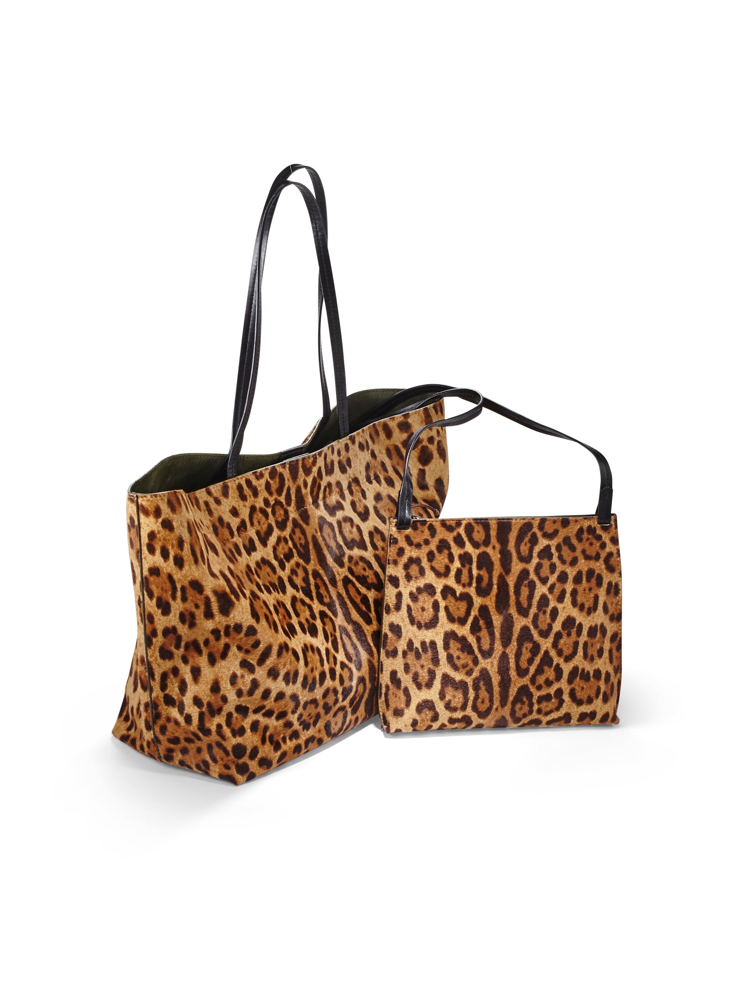 B.MAY, Large Leopard Leather Crossbody Bag