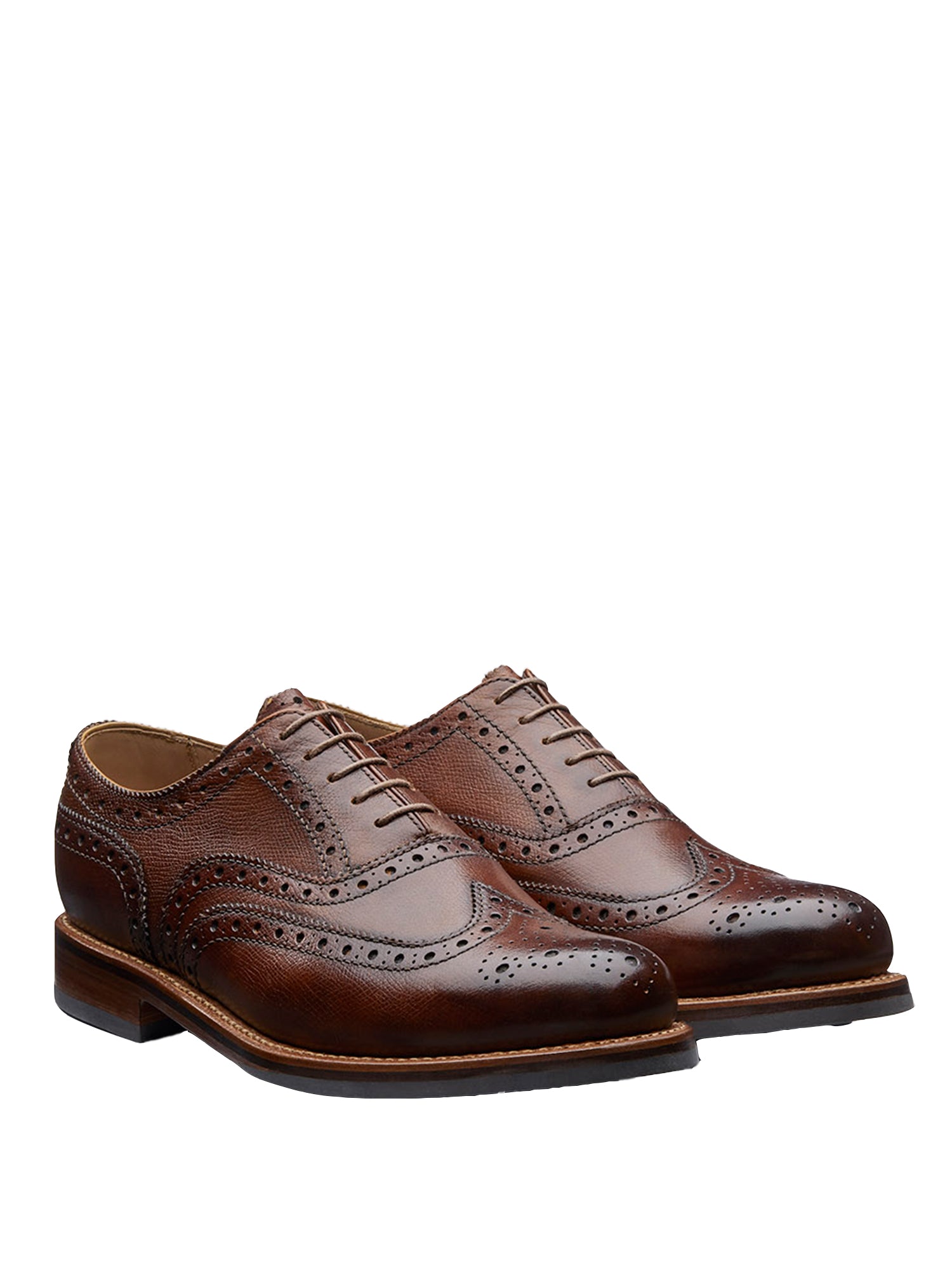 GRENSON LTD, Leather Stanley Wingtip Shoe